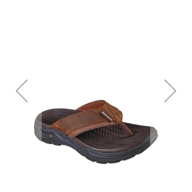 preloved sendal skechers arch fit motley dark taupe