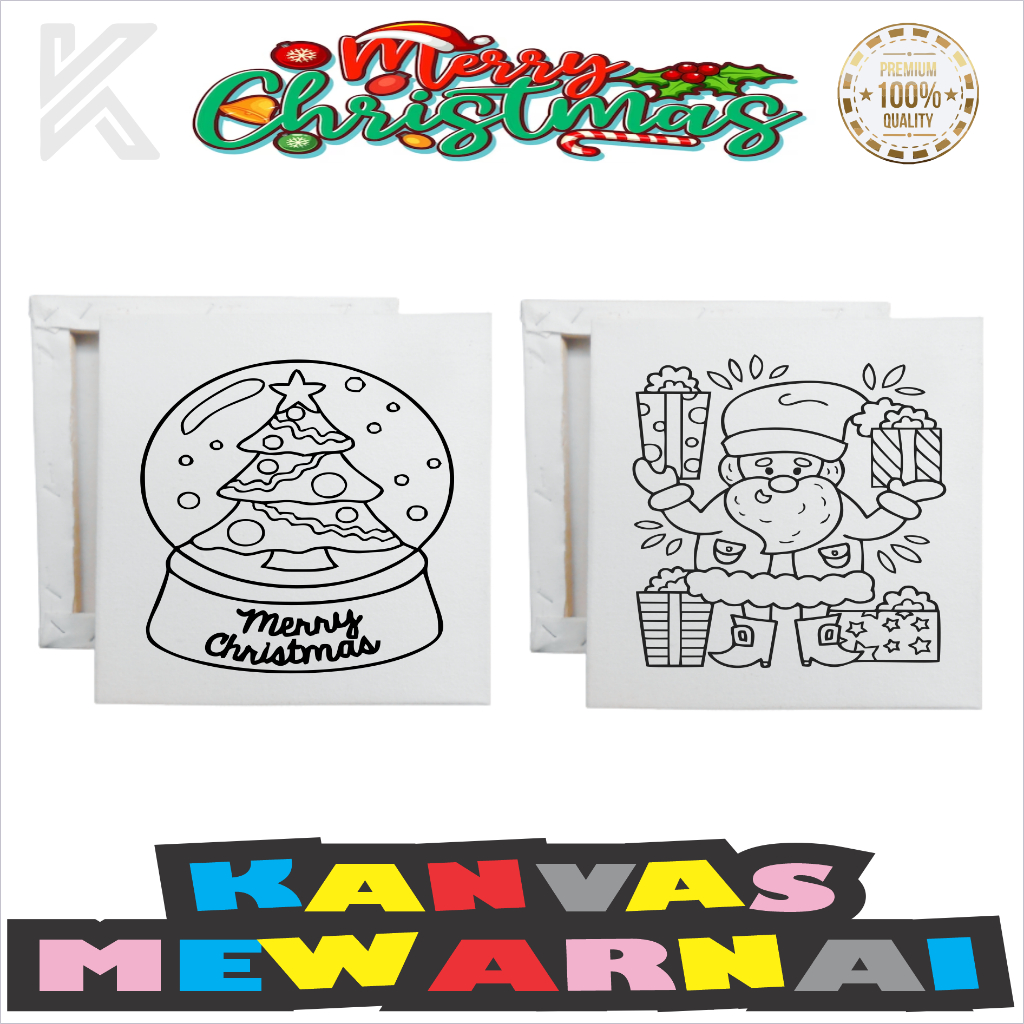 

Kanvas Sketsa Mewarnai NATAL 20x20 cm / Kanvas Sketsa Gambar NATAL 20x20 cm
