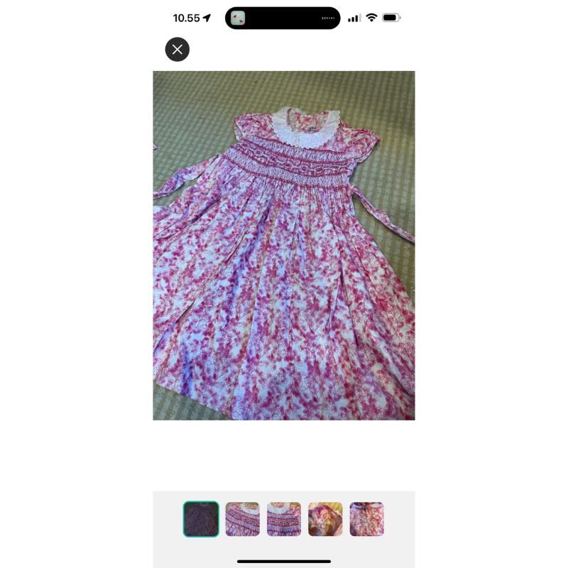 preloved pretty stitches smocked dress