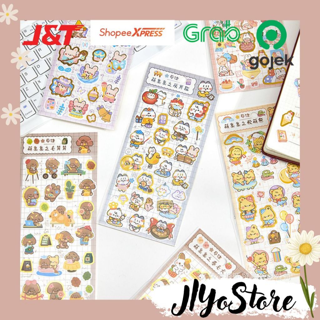 

Label Stiker Sticker Bujo Jurnal DIY Journal Scrapbook Planner Budgeting Diary Kartun Aesthetic Lucu
