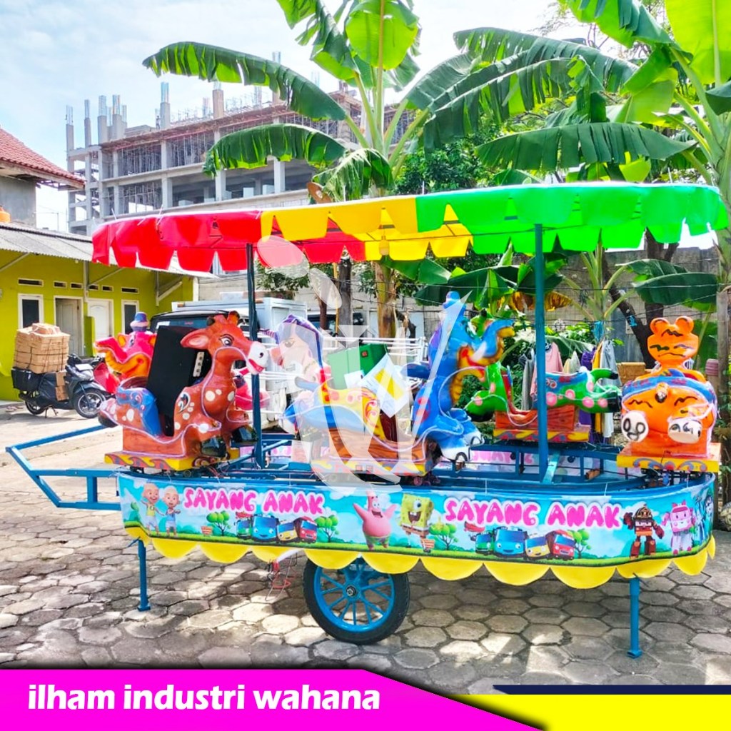 odong-odong kereta panggung animal