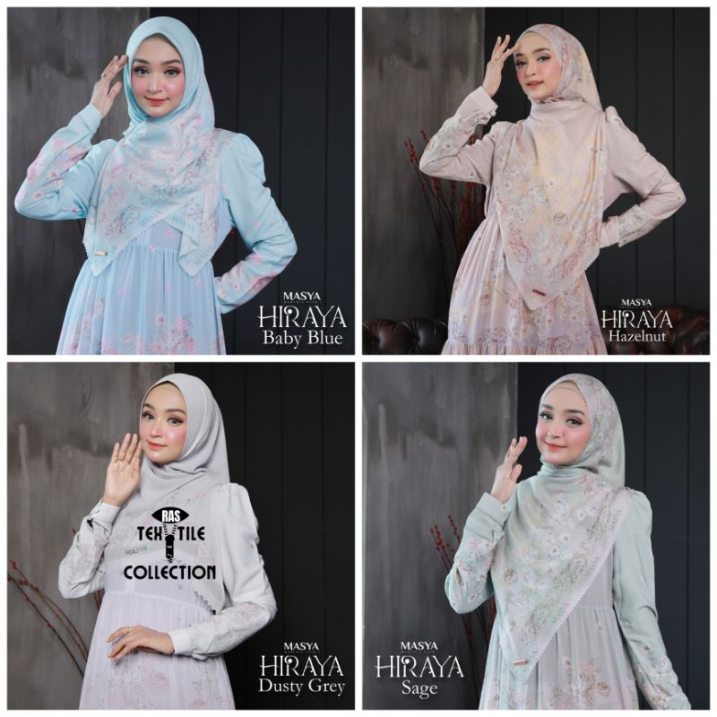 MADENIA SYARI By MASYA - Jilbab Hijab Kerudung Scarf Segi Empat 4 Instan Voal Tryspan Premium Laserc