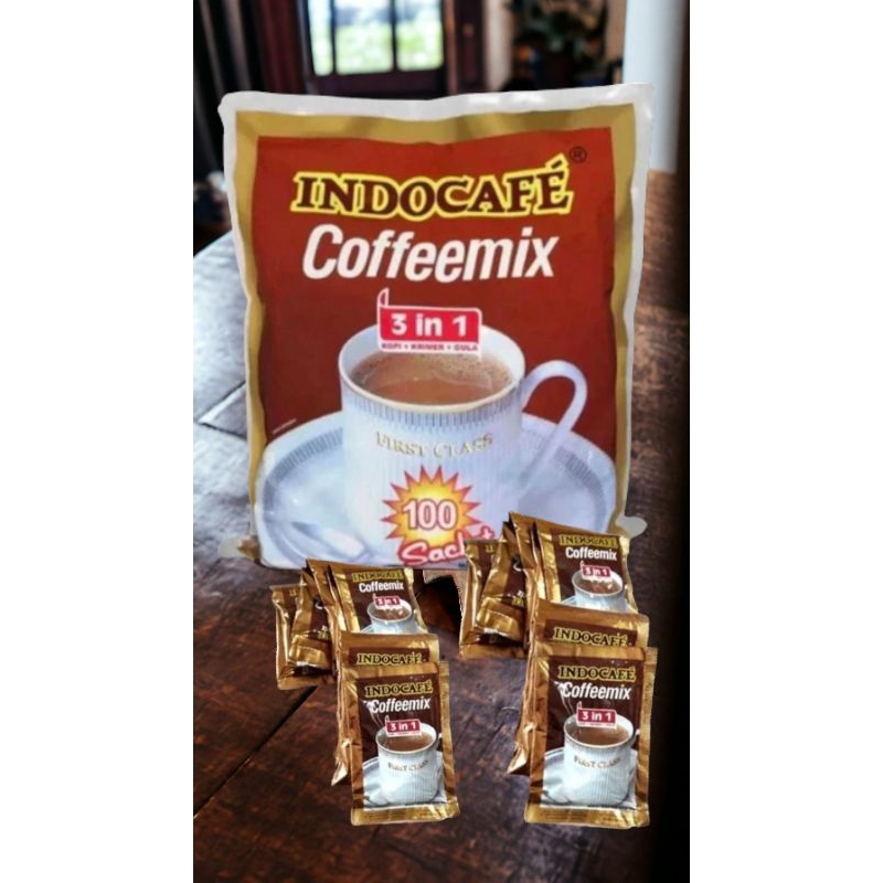 

Indocafe coffemix 3in1, 1 renceng isi 10 pcs /sachet 20g