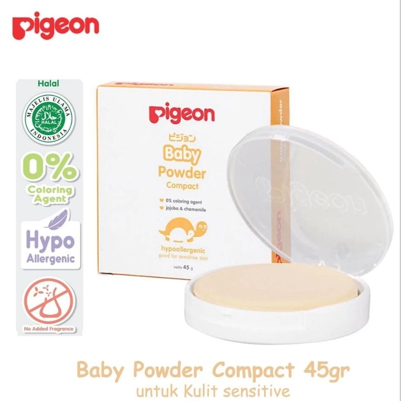 Pigeon Baby Powder Compact Bedak Padat Bayi-Reffil bedak padat pigeon