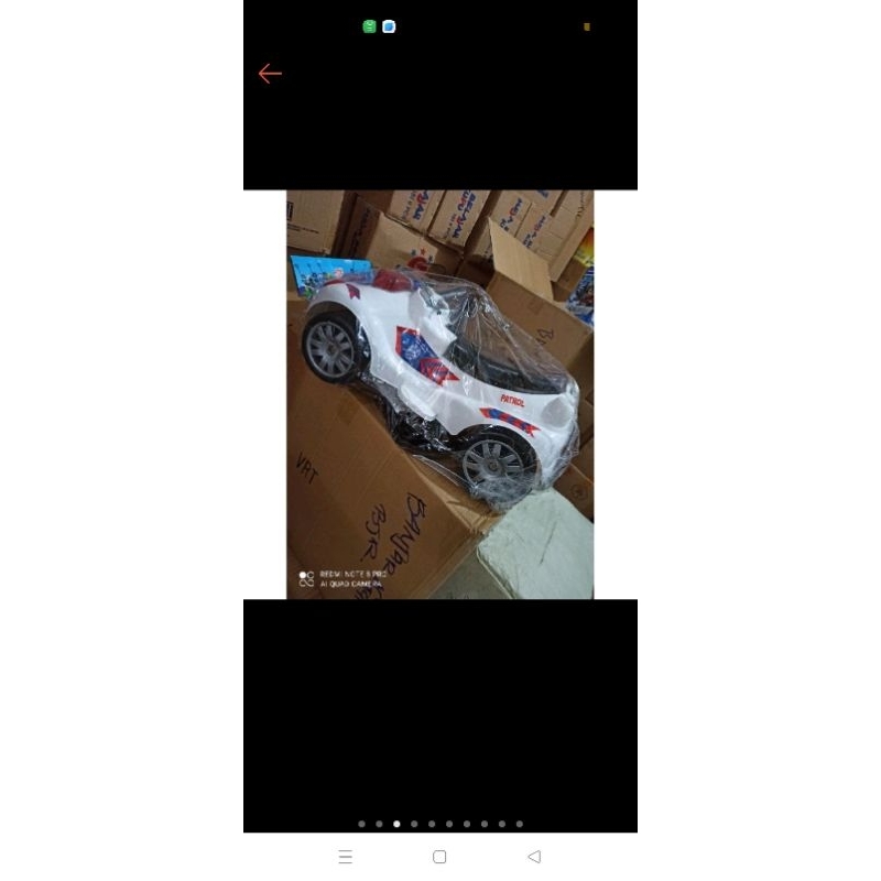 mobil polisi dorong