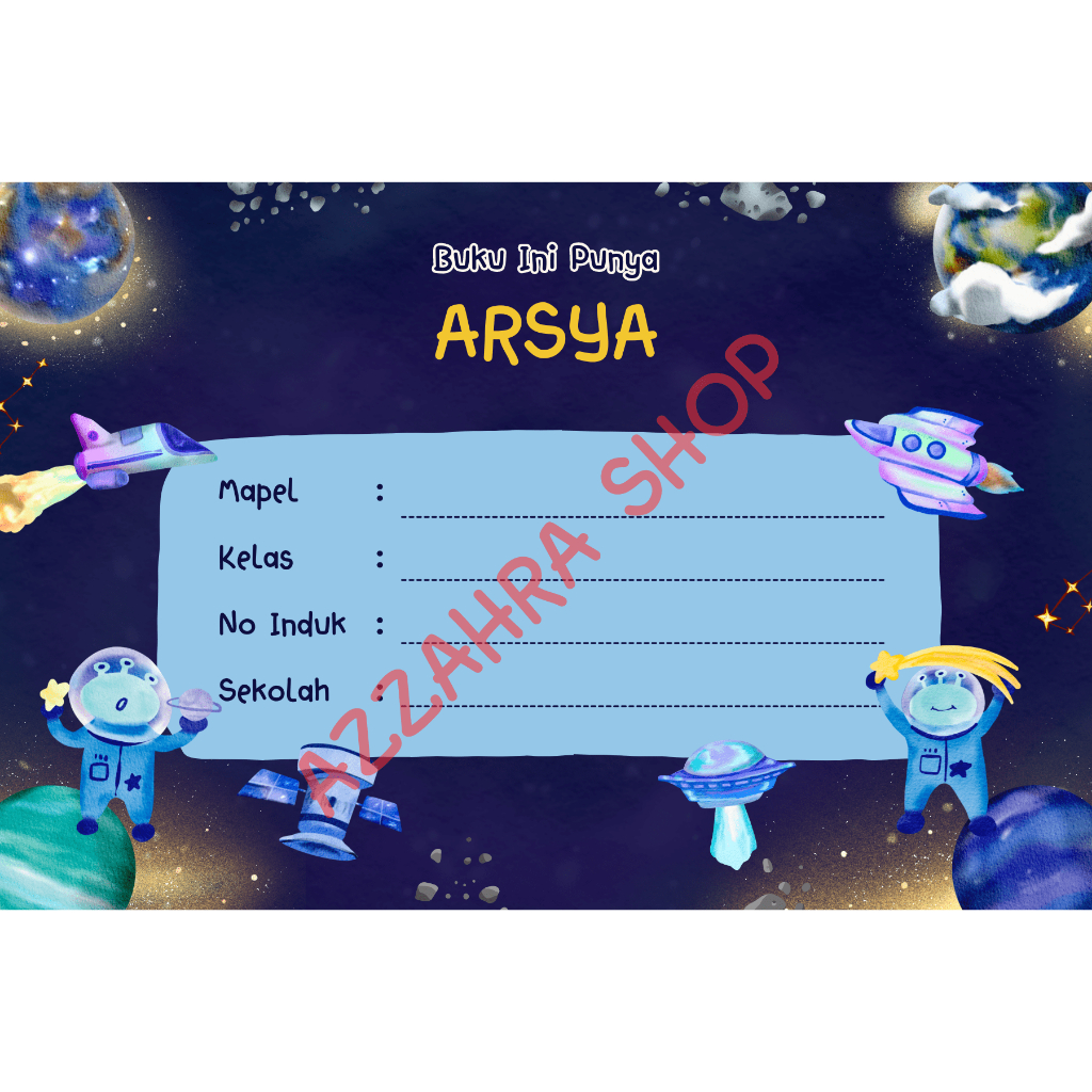 

STICKER NAMA BUKU/LABEL BUKU
