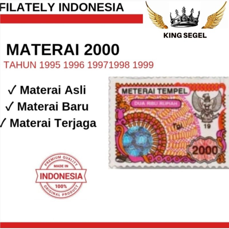 

MATERAI 2000 TAHUN 1995 1996 1997 1998 1999
