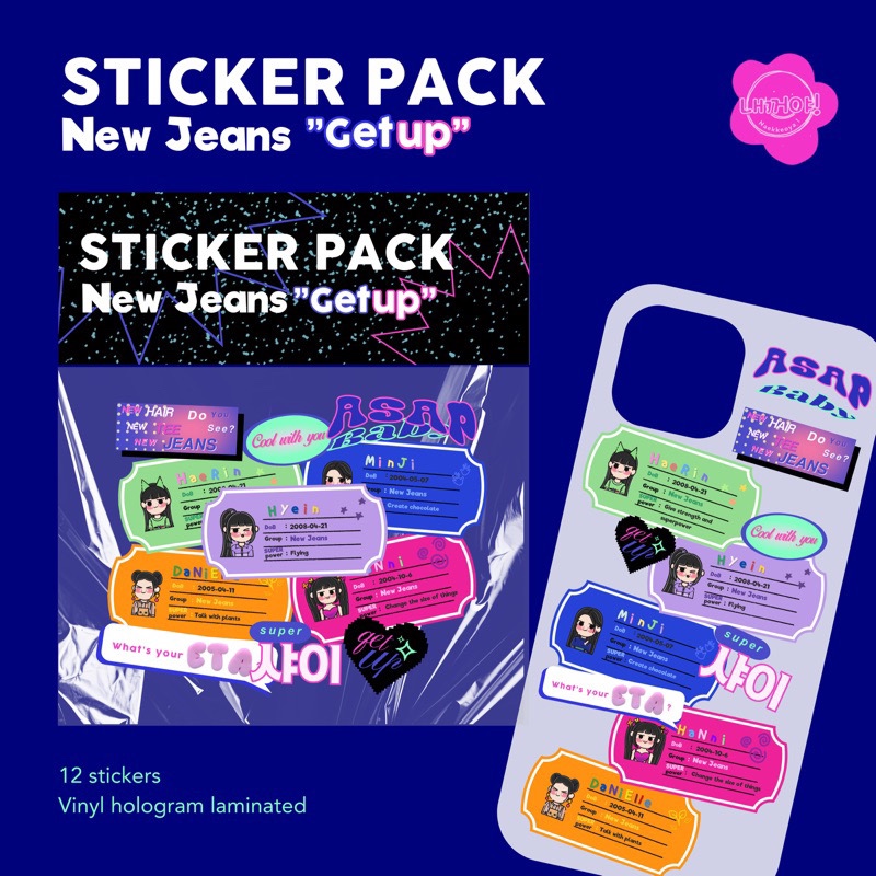 

NEW JEANS GET UP STICKERS SET