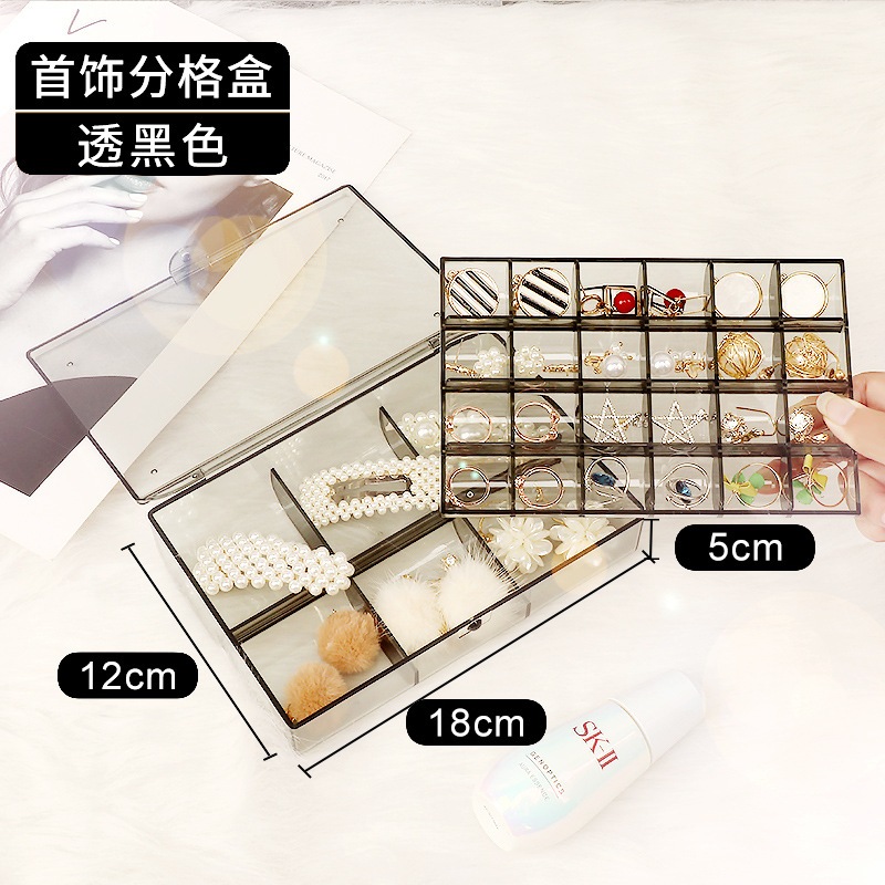 Kotak Perhiasan Akrilik Rak Aksesoris Anting Kalung Cincin