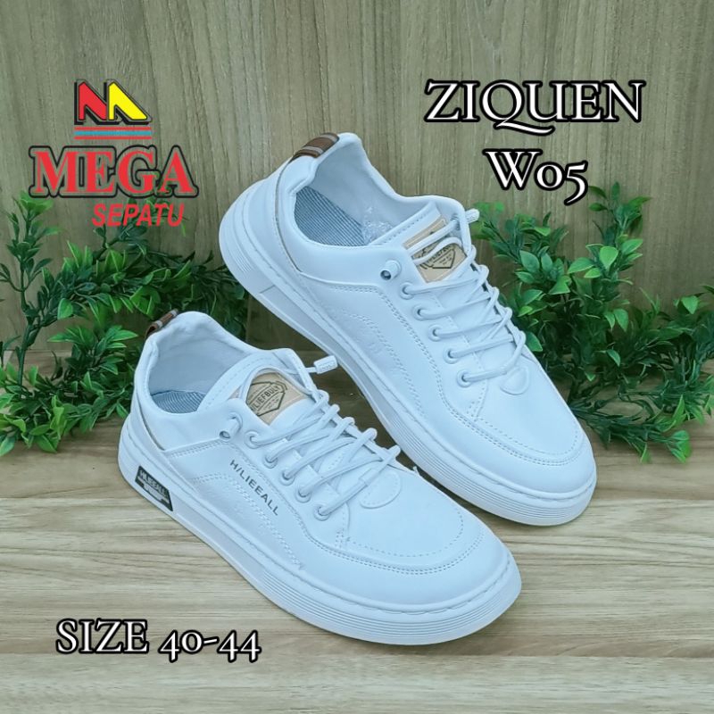 SEPATU SNEAKER PRIA TERBARU ZIQUEN W05 PUTIH