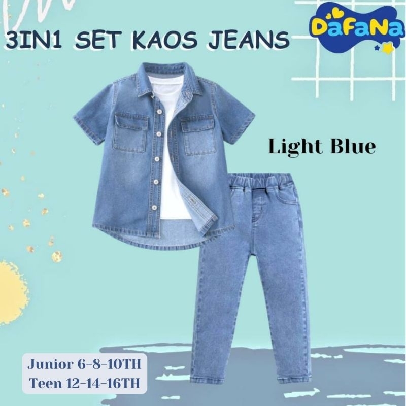 DaFaNa 3in1 Set Kaos Jeans