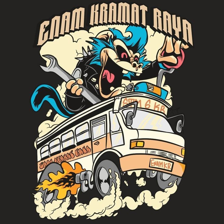 Sablon Baju DTF Sablon Kaos Print DTF Tema MOBIL V2