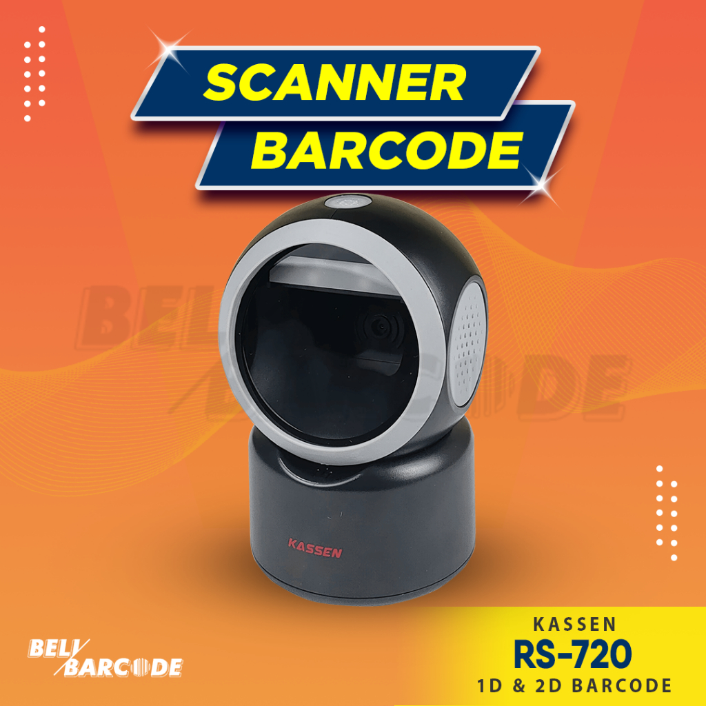 Scaner Barcode Kassen RS-720 Omni Directional Imager 1D 2D QR Code USB