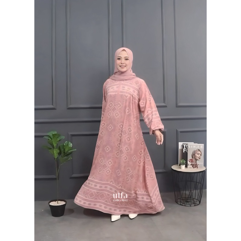 Ulfa Collection - Aleva Dress Ukuran Jumbo L5