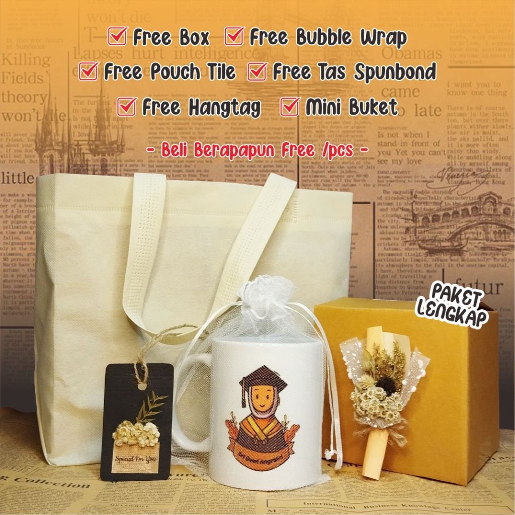 Mug Wisuda Custom Nama Hadiah Unik Murah Enamel Graduation Kado Inisial Jakarta Solo Jogja Semarang