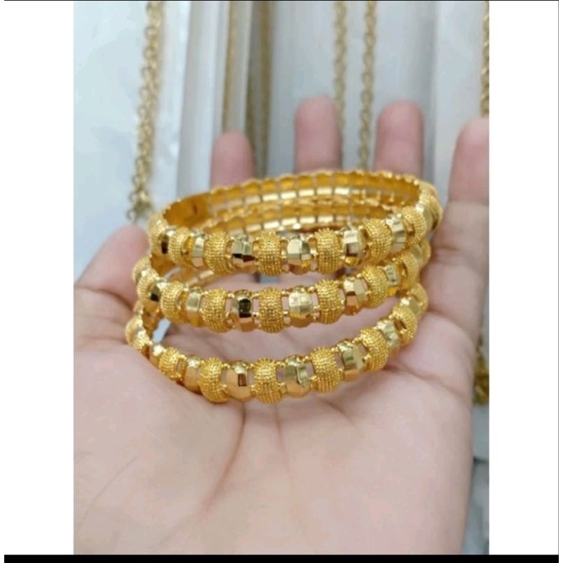 GELANG BANGELANG BANGKOK KERONCONG LAPIS EMAS 1pcs BUKAAN SAMPING