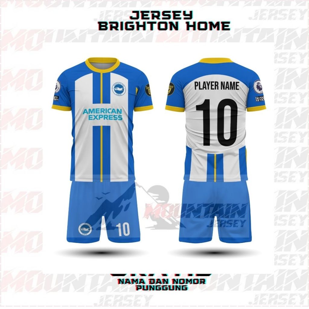 JERSEY BRIGHTON HOME FULL PRINTING GRATIS NAMA DAN NO PUNGGUNG