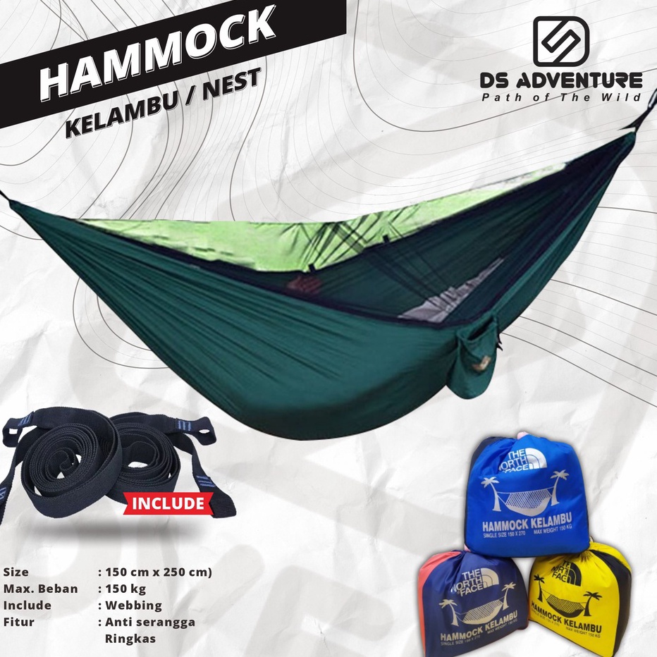 Terlaku Hammock kelambu ayunan gunung  hammock klambu  ayunan santai  hammock jaring  hamock kelambu