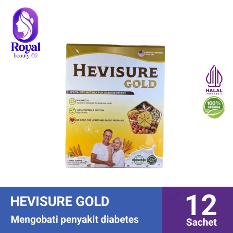 

Hevisure Gold Susu Non Sugar Obat Diabetes Herbal & Mengobati Kencing Manis 1 Box Isi 12 Sachet