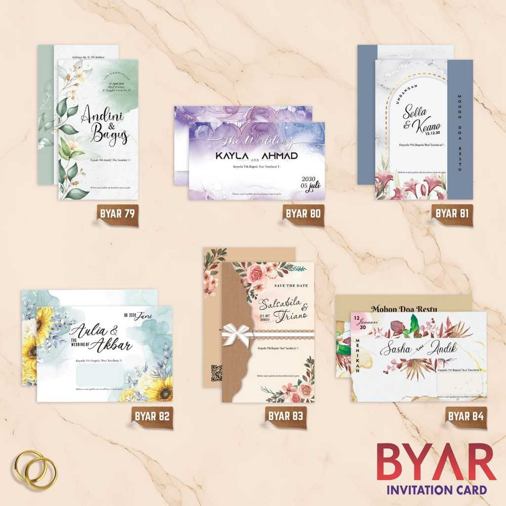 

UNDANGAN WEDDING CETAK (Free Kemasan + Label Nama) - EDISI BYAR