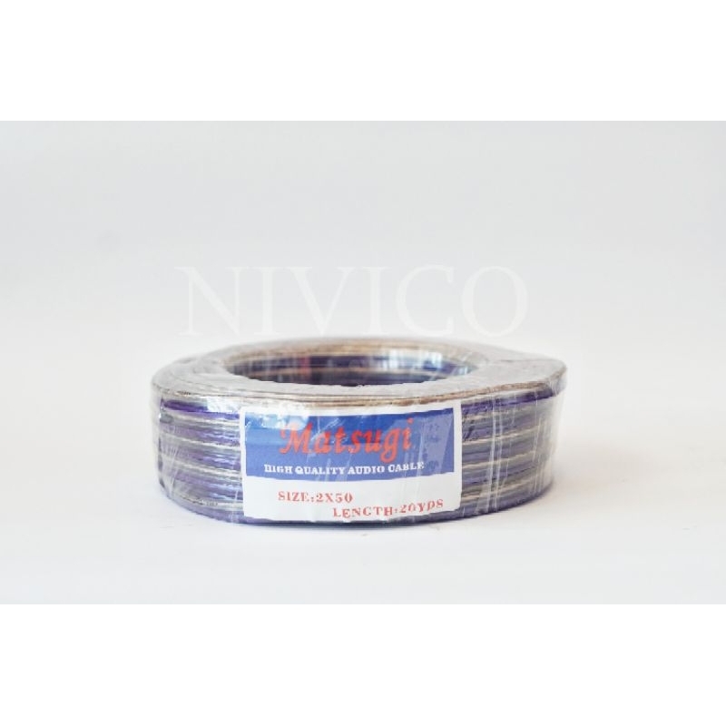Kabel serabut AUDIO speaker kabel transparan MATSUGI(2X50) HIGH QUALITY KABEL AUDIO