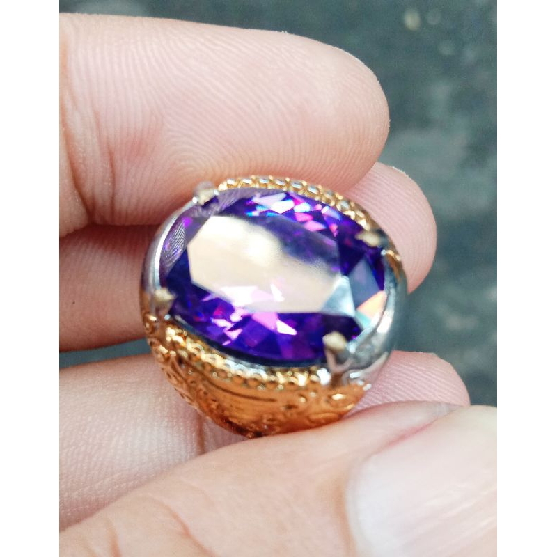 cincin batu permata kecubung amatis bangkok super