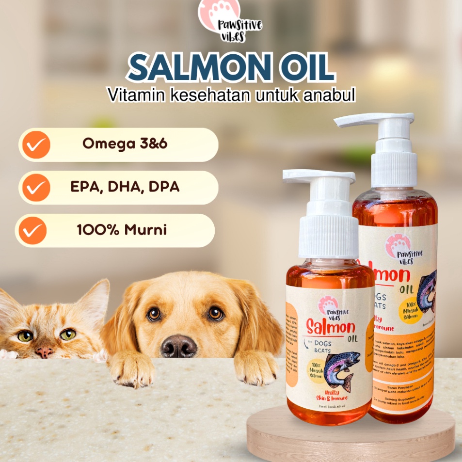 Harga Khusus Code9f9Et Minyak Salmon Murni 1  Minyak Salmon Kucing Anjing  Salmon Oil Vitamin  Minya
