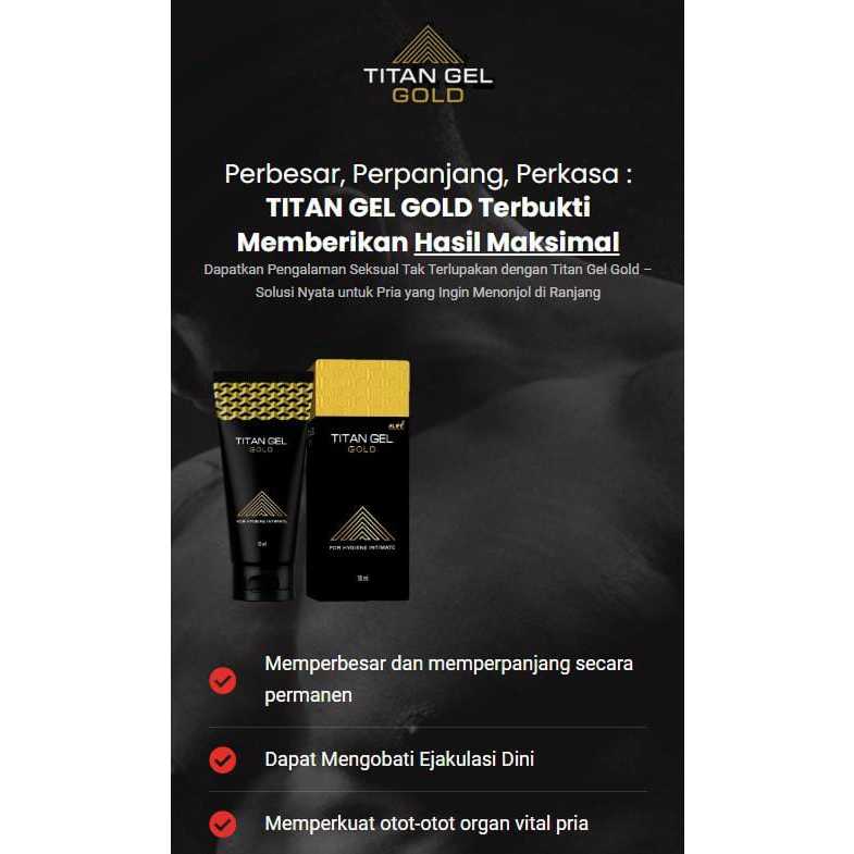 TITAN GEL ASLI JELL GOLD ORIGINAL - HERBAL PEMBESAR & TAHAN LAMA