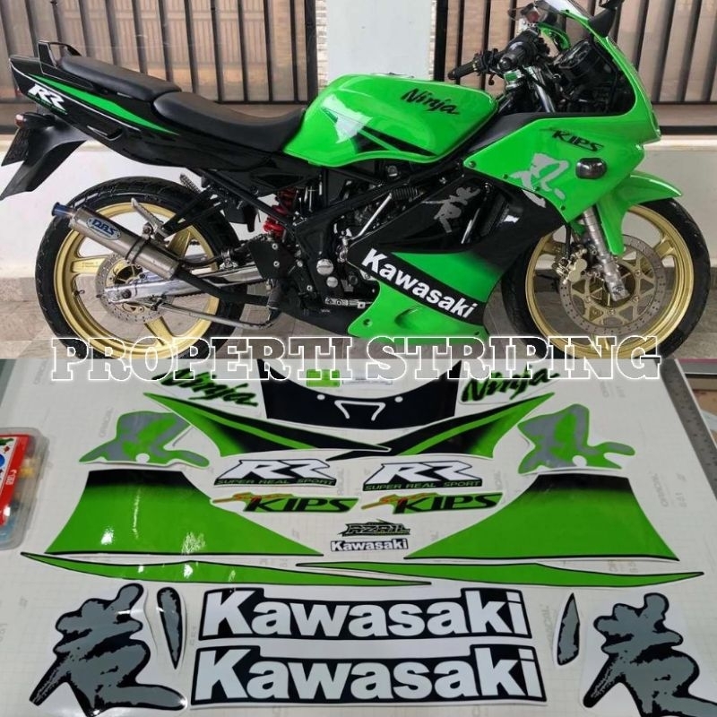 striping stiker NINJA RR SE 2010 warna hijau