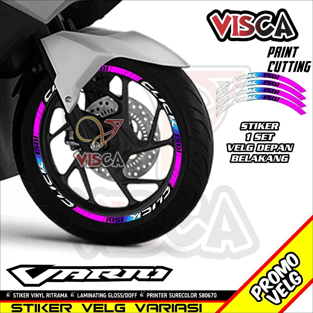 Stiker Velg List Velg Motor Stiker Velg Vario  Variasi Vario Click 150 BUNGLON