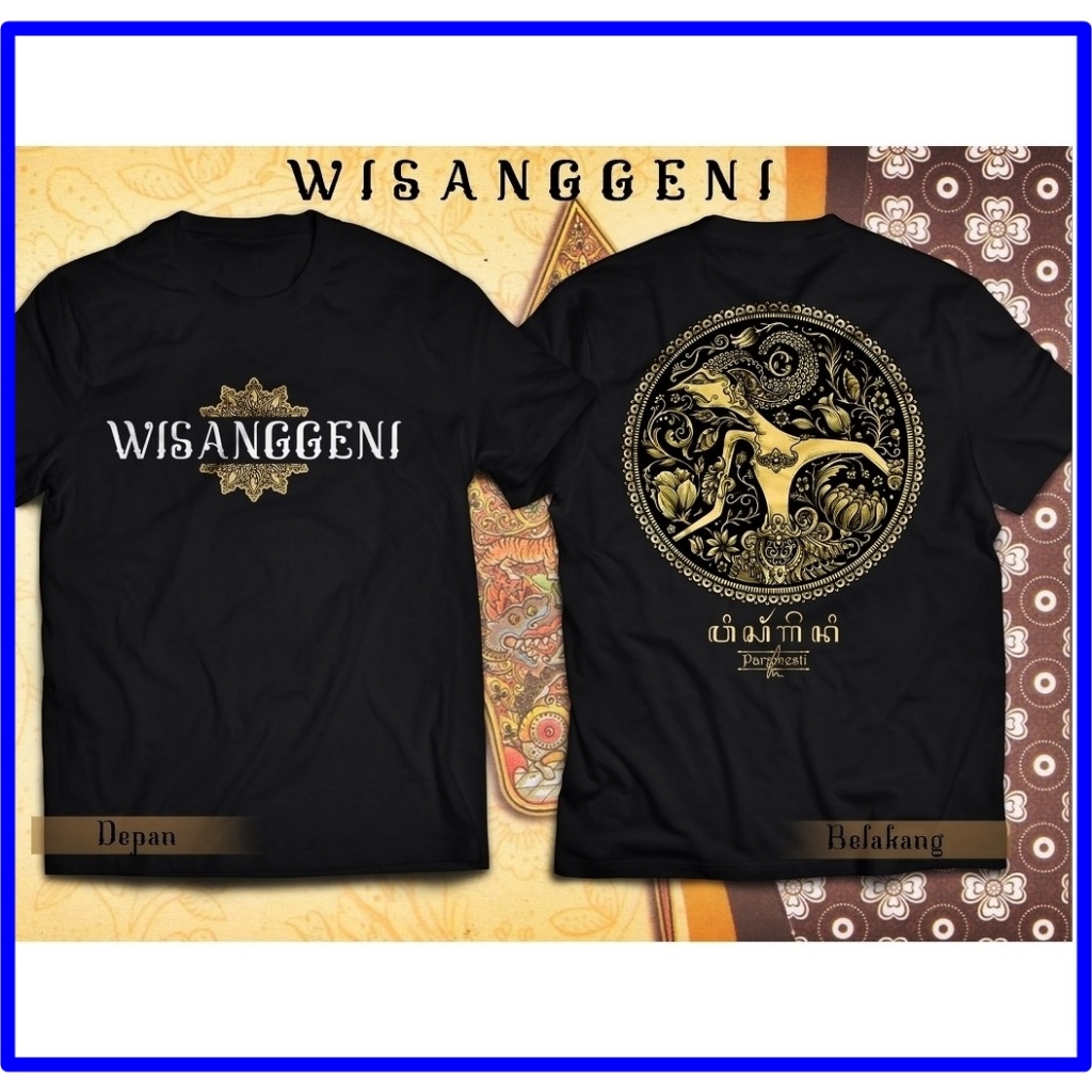 cod kaos wayang aksara jawa budaya jawa " " wisanggeni " " murah pas hoki