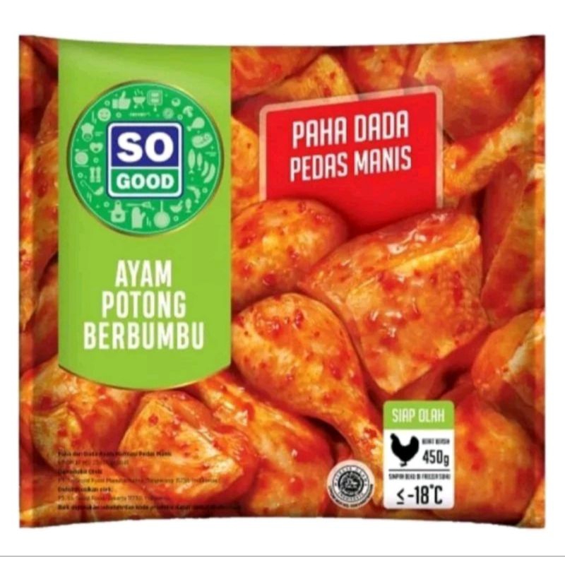 

So Good Ayam Potong Berbumbu Paha Dada Pedas Manis 450gr