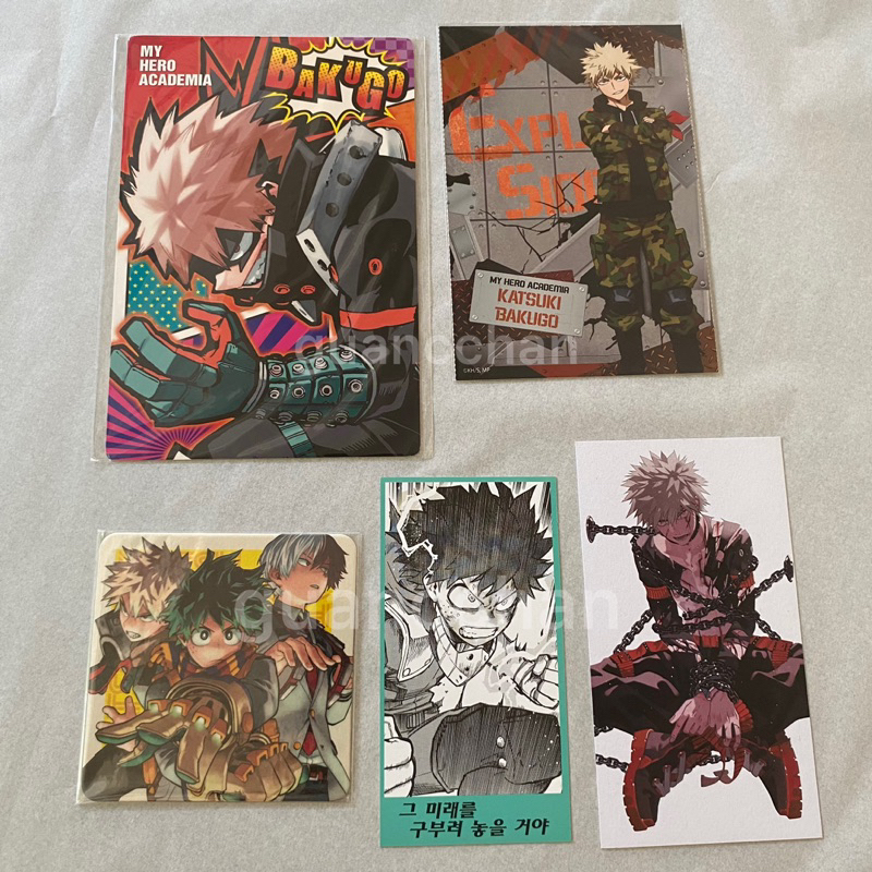 Postcard / Coaster Official My hero academia / boku no hero Bakugo Katsuki / Izuku Midoriya / Todoro