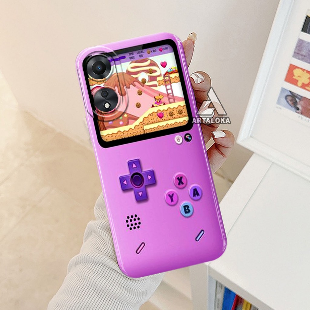 Artaloka88 (GB2) CASE OPPO A58 4G A58 5G A78 4G A78 5G  Case Terbaru 2023 Softcase Pro Case Game Boy