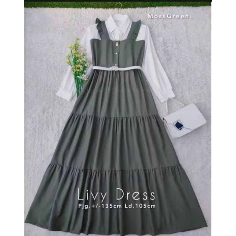 Livi dress Korean style gamis remaja perempuan