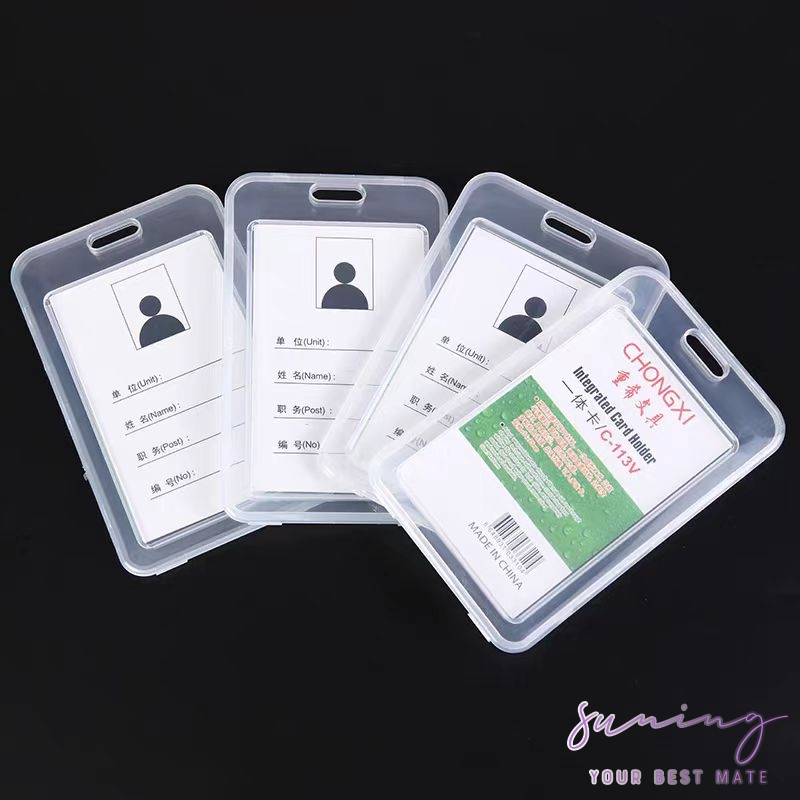 

Name Tag id card holder plastik 2 sisi NFC-Suning Mall
