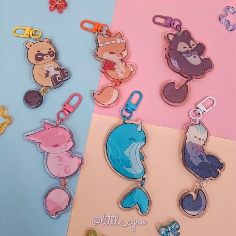 [Little Cyro] Genshin Impact Dangling Pet epoxy keychain