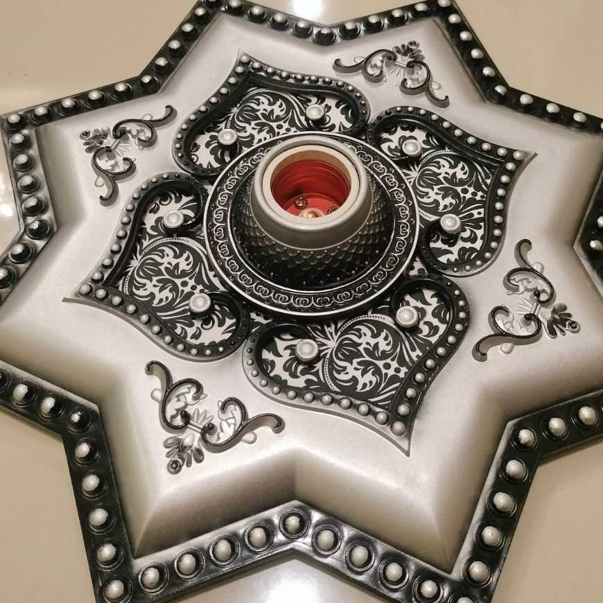 FITING HIAS PLAFON GYPSUM 30 CM-ORNAMEN LAMPU PLAFON PVC 30x30 /FITTING ORNAMEN PVC