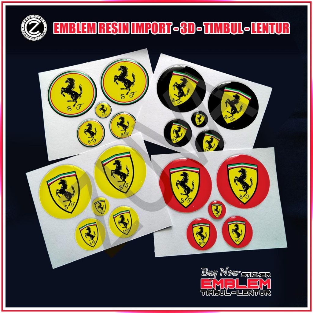 STIKER MOTOR 1 SET STIKER MOTOR LOGO FERRARI STIKER NMAX STIKER AEROX STIKER EMBLEM NMAX AEROX LEXI