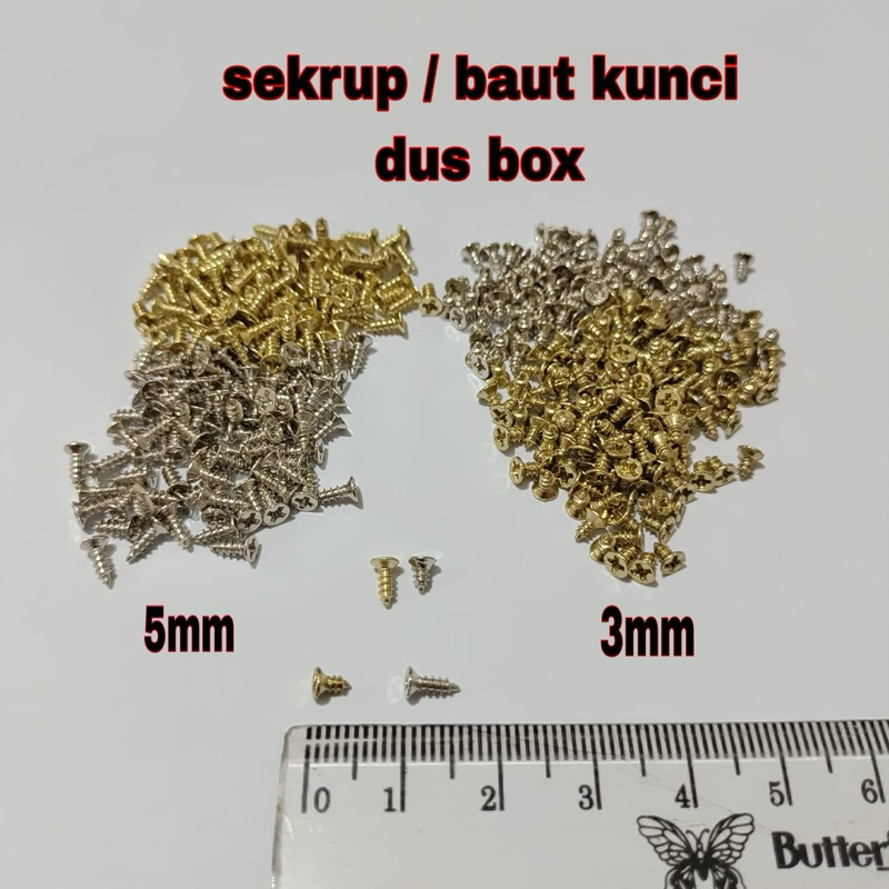 2000pcs baut 3mm 5mm / sekrup mini 3mm 5mm/ sekrup kunci dus box