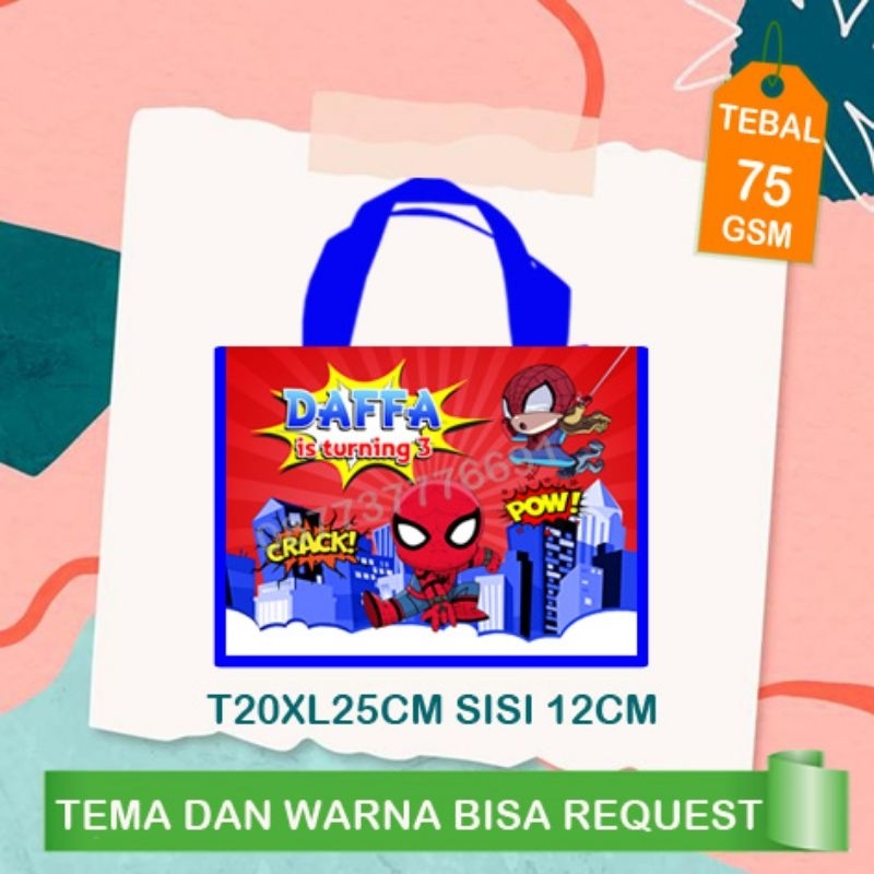 

Tas ulang tahun anak spiderman/Goodie bag ulang tahun cute