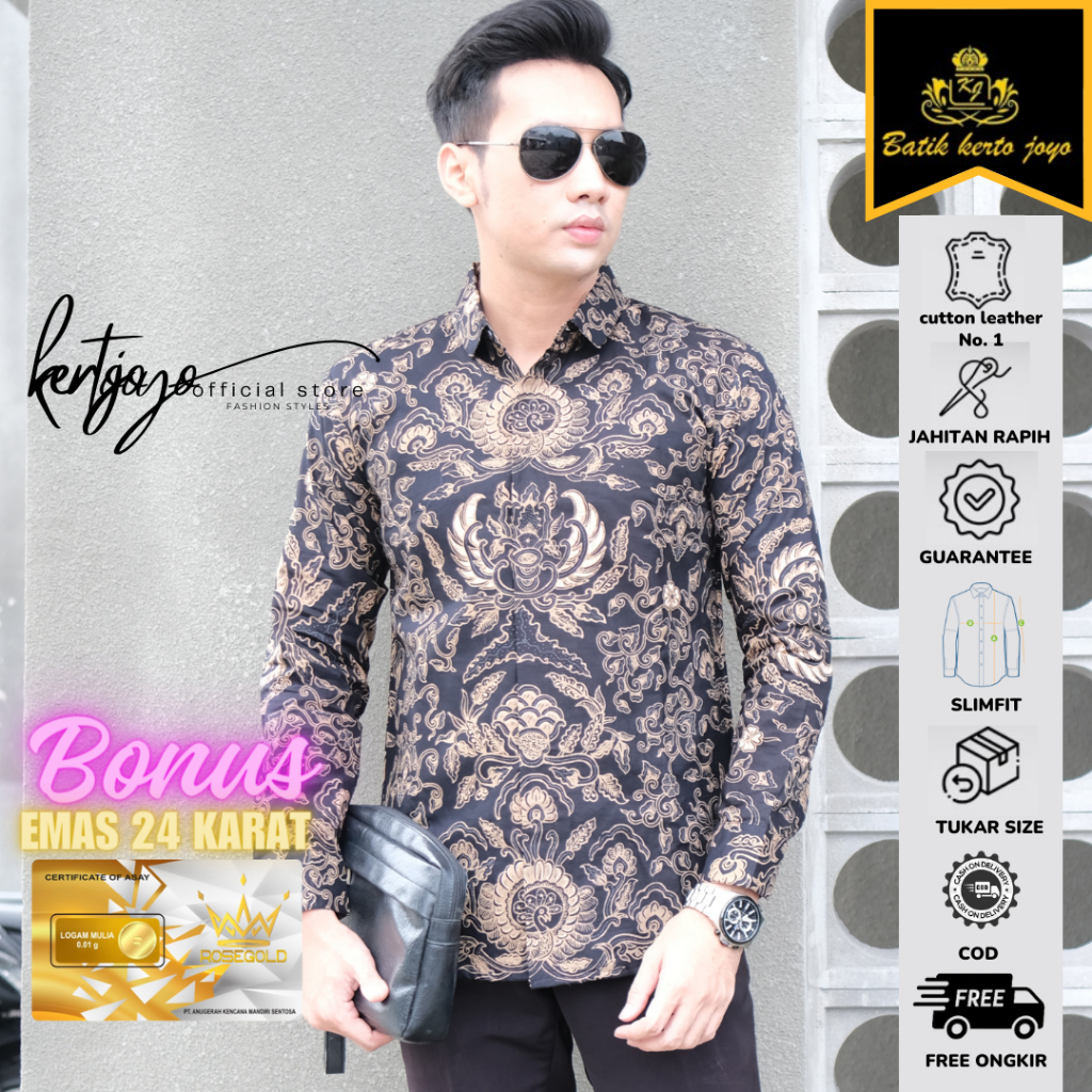 Batik pria modern slimfit Baju Batik Pria Lengan Panjang slimfit baju batik pria MODERN Slimfit prem