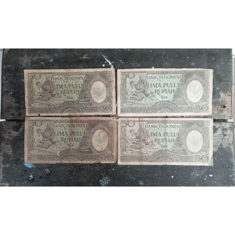 4 lembar 25 rupiah pekerja 1964
