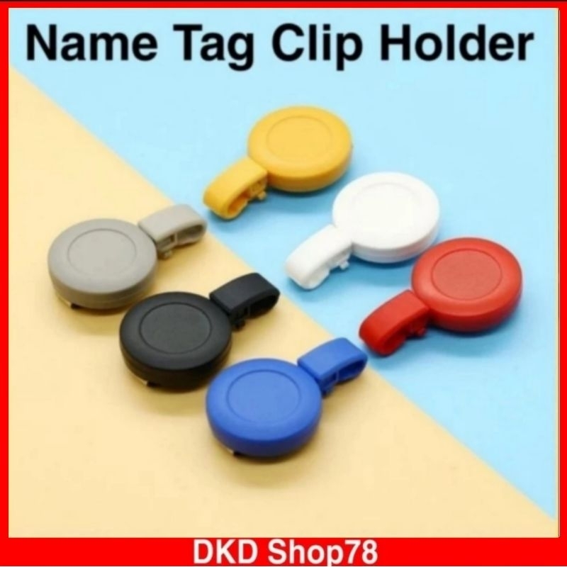

Name Tag Clip Retractable ID Card Holder Gantungan Kartu Nama Easypull