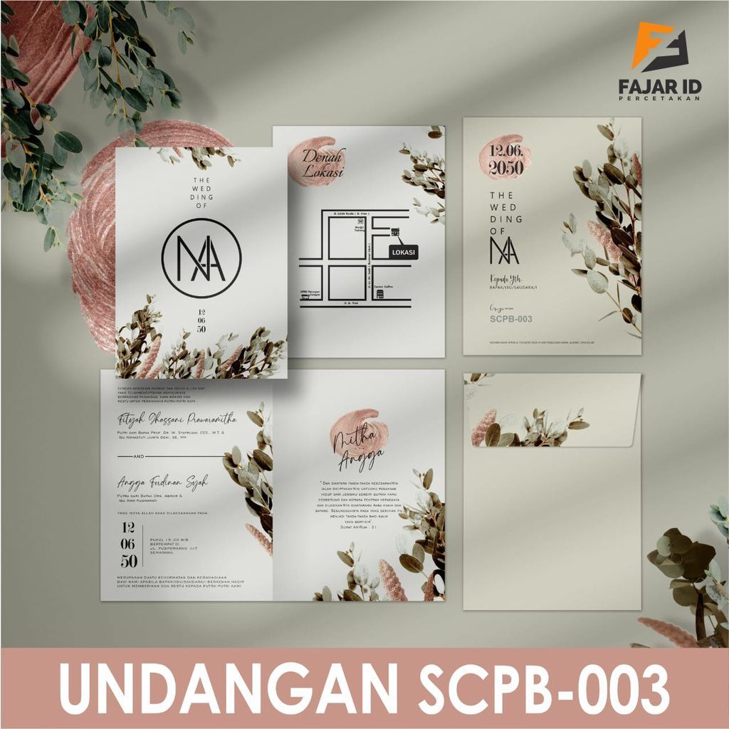 UNDANGAN PERNIKAHAN AMPLOP / KARTU UNDANGAN AESTHETIC SOFT COVER