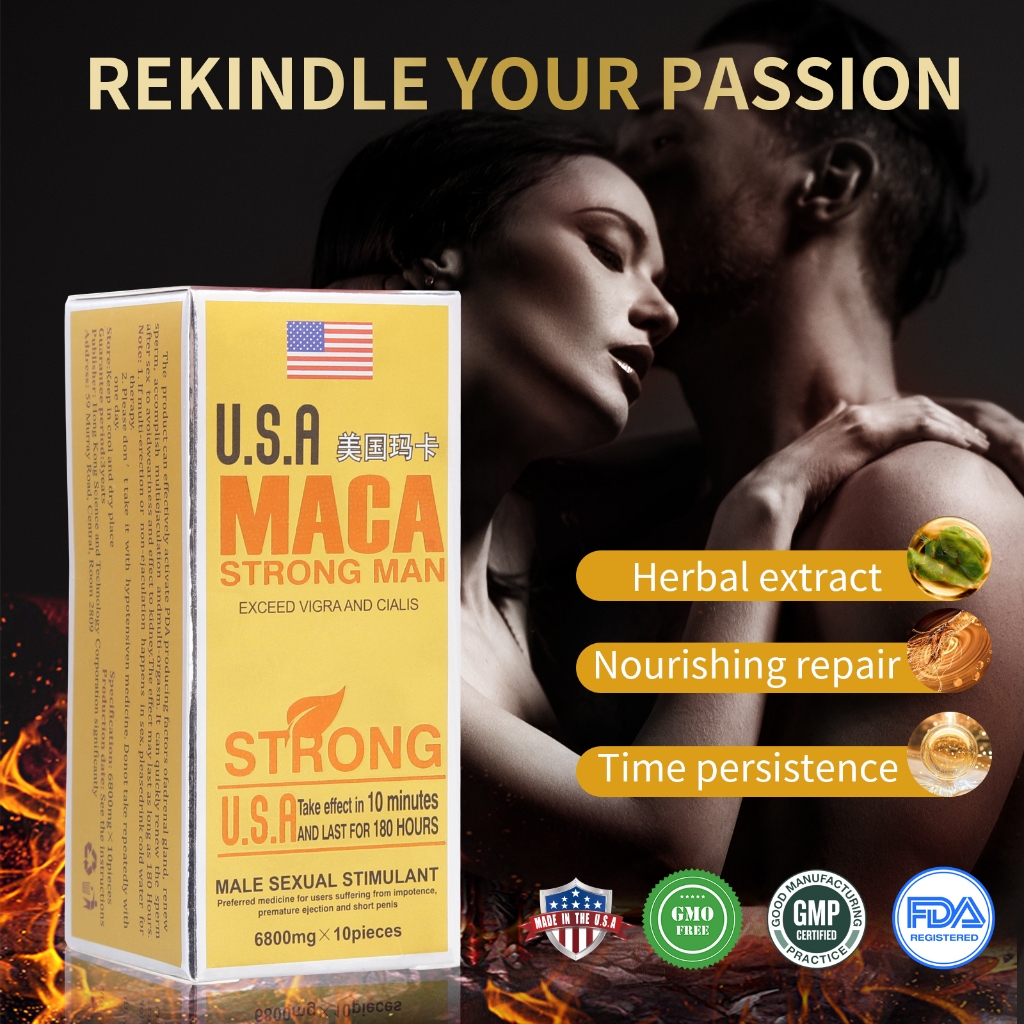 MACA STRONG MAN ASLI ORIGINAL ISI 10 BUTIR MENAMBAH STAMINA PRIA OBAT HERBAL VITALITAS TAHAN LAMA KU