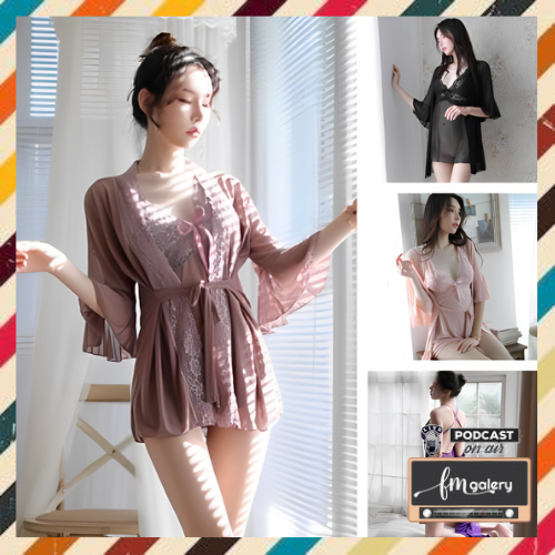 FM Galery Lingerie Set Baju Tidur Wanita Renda Transparan 1109