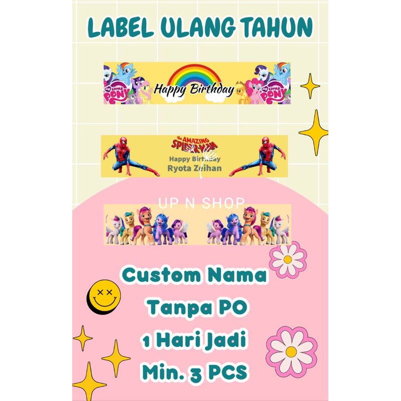 

Custom Label Plastik Ulang Tahun