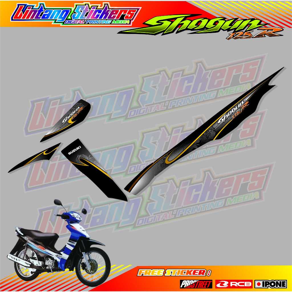 STRIPING VARIASI MOTOR SHOGUN 125 R / STIKER LIST SUZUKI SHOGUN 125 R