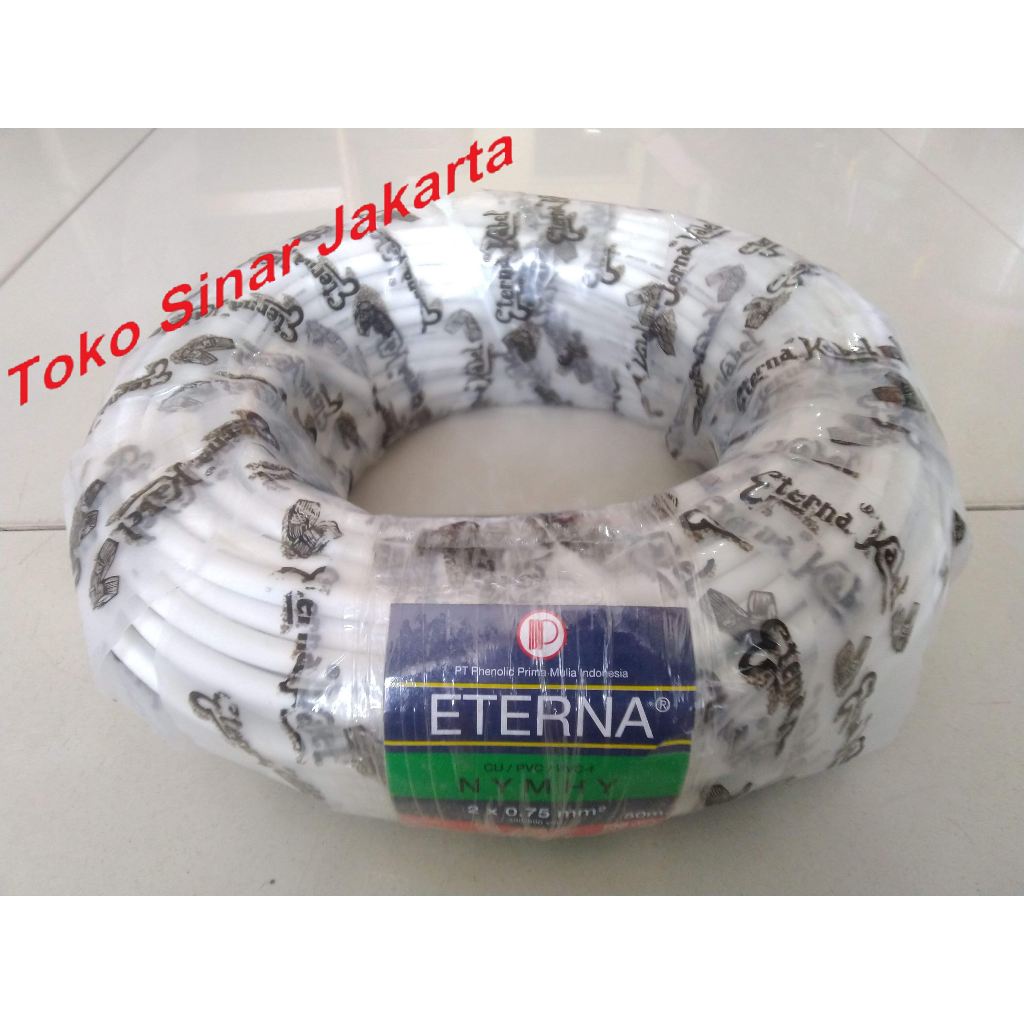 Kabel Listrik NYMHY 2x0.75 Kabel NYMHY 2x0,75 ETERNA PERROLL 50M